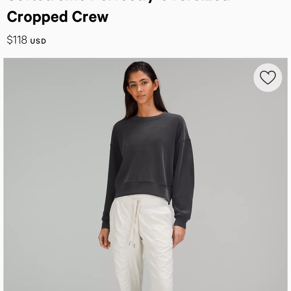 Lululemon Softstreme Perfectly Oversized Cropped Crew